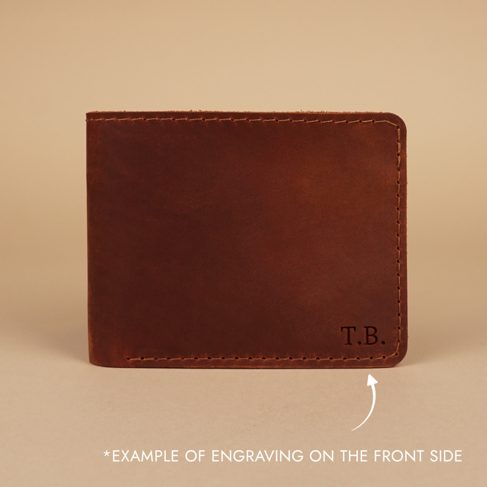 Leather wallet Jacob Crazy Horse - Bakli.lt
